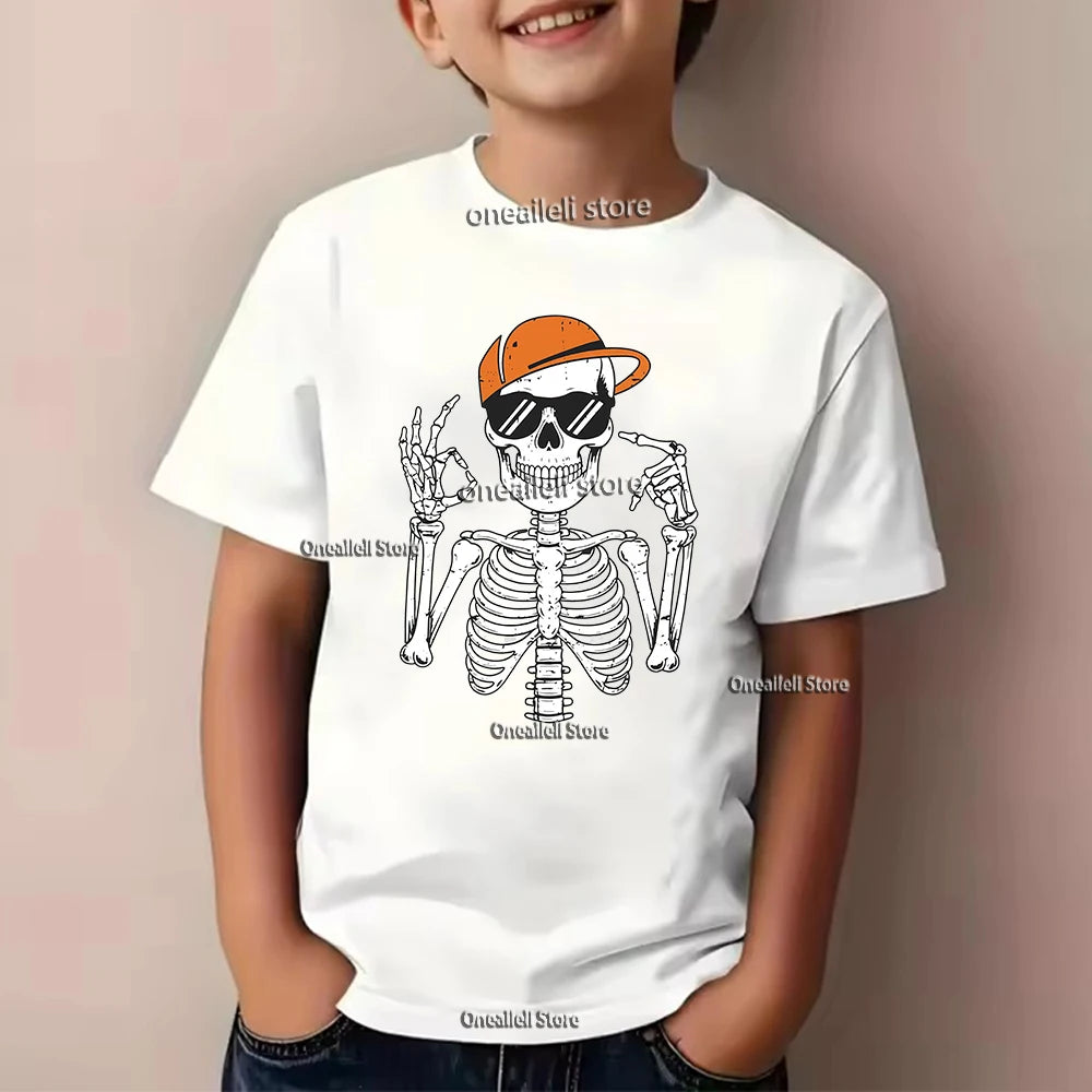 Summer Kids Cotton T-Shirt Funny Graphic Tee