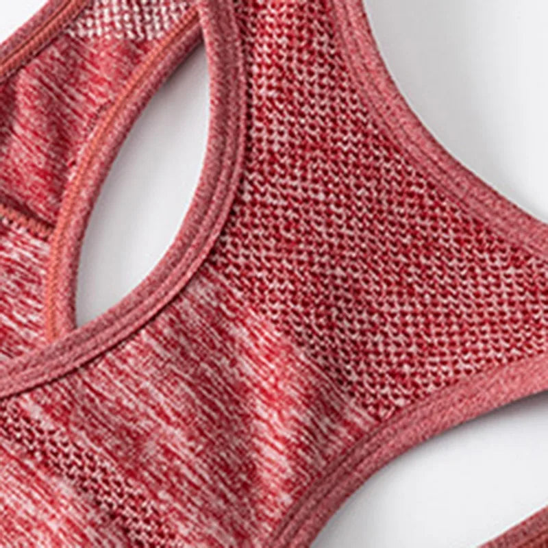 Conjunto de Yoga Feminino Sem Costura - Top Esportivo e Shorts para Treino (Conjunto de 2 Peças para Academia e Fitness)