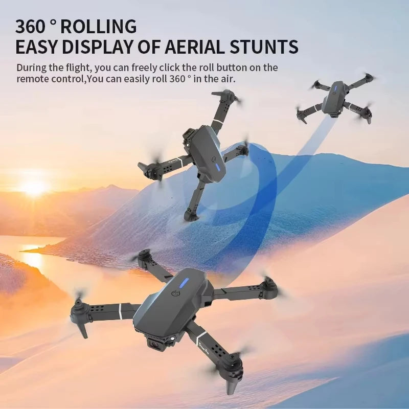 E88 Plus GPS Drone with 8K Dual Camera - 27 Min Flight, Obstacle Avoidance, 1000m Range