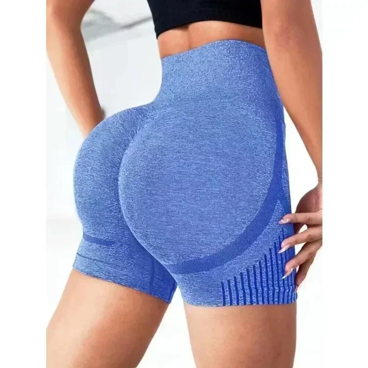 Shorts de Yoga Feminino Cintura Alta Treino Fitness Yoga Levanta Bumbum Shorts de Fitness Feminino Yoga Academia Corrida Calças Curtas Esportivas