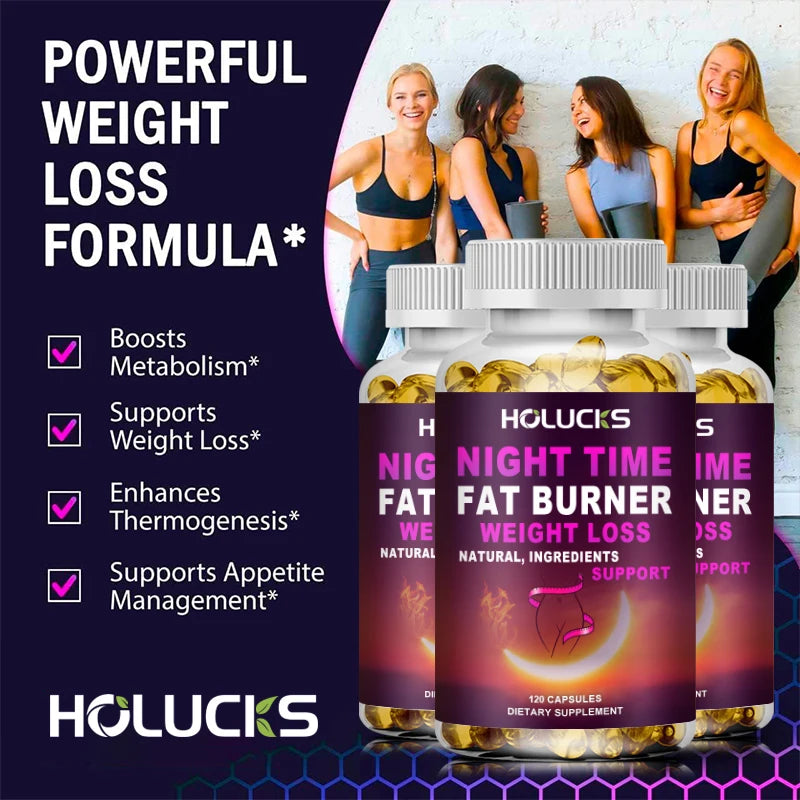 Queimador de Gordura Noturno - Cápsulas Avançadas para Sono e Perda de Peso com Feijão Branco e Garcinia Cambogia