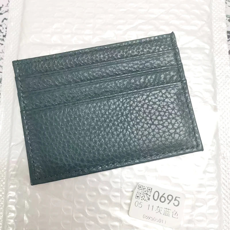 Custom Logo Leather Card Holder – Slim Wallet