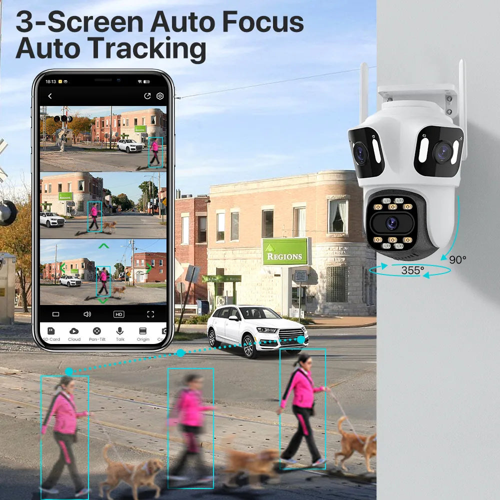 Outdoor PTZ WiFi Security Camera – Auto Tracking