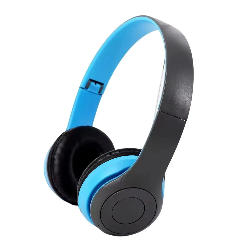 Fones de ouvido sem fio Bluetooth P47 - Fones de ouvido supra-auriculares dobráveis ​​com graves estéreo HiFi