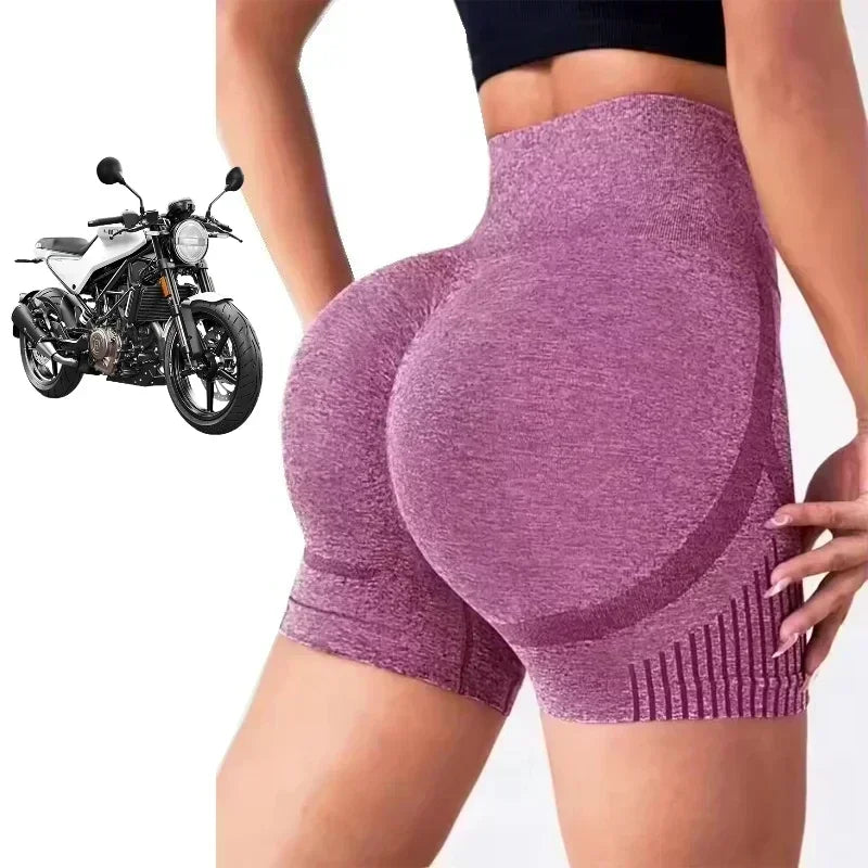 Shorts de Yoga Feminino Cintura Alta Treino Fitness Yoga Levanta Bumbum Shorts de Fitness Feminino Yoga Academia Corrida Calças Curtas Esportivas