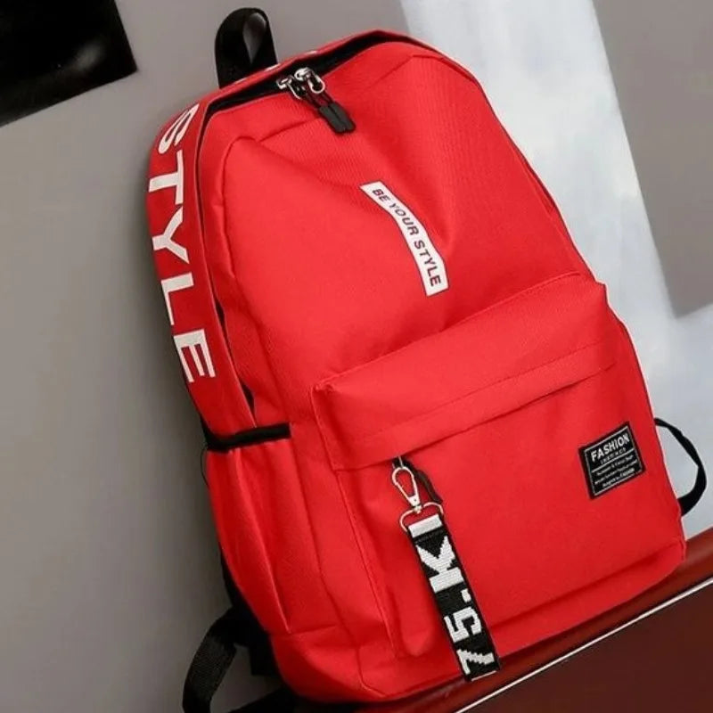 Mochila escolar estilo coreano - Mochila grande para estudantes, homens e mulheres.