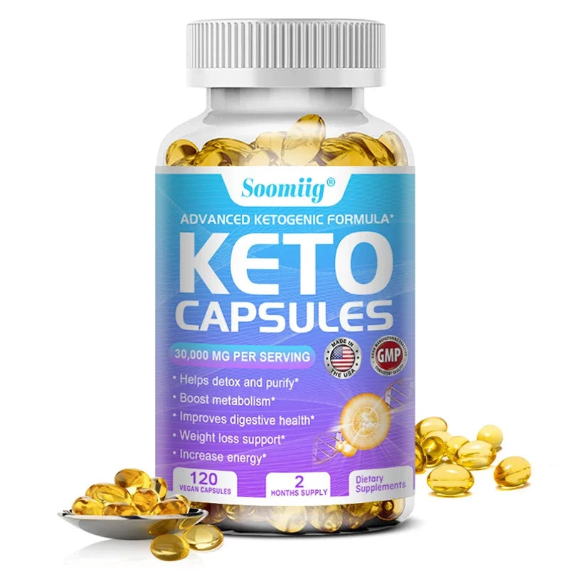 Cápsulas de Vinagre de Maçã Keto - Queima de Gordura, Desintoxicação e Acelerador de Metabolismo