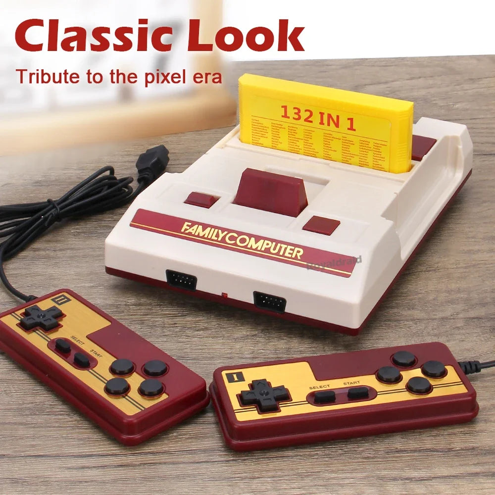 Console de jogos retrô de 8 bits - 500 jogos integrados com suporte para cartuchos