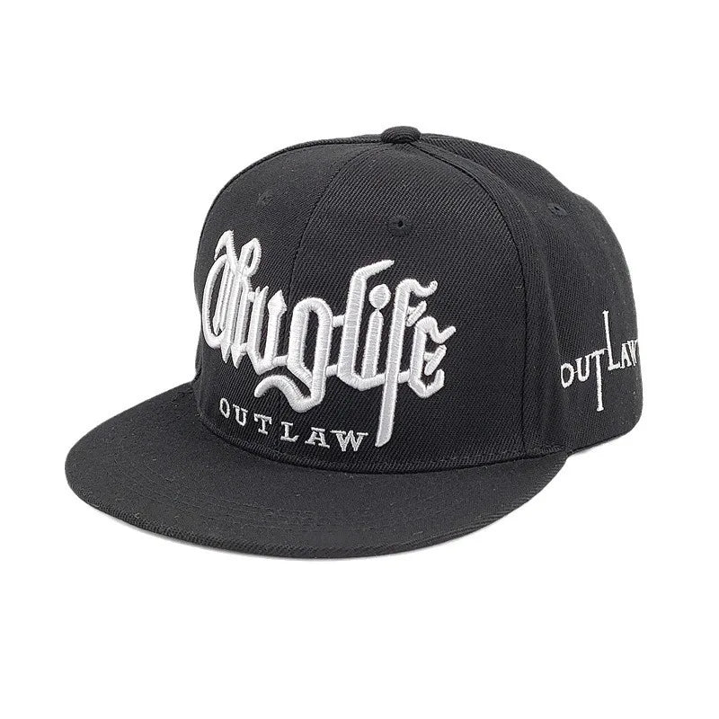 Boné de Beisebol Hip-Hop Bordado - Chapéu Ajustável Snapback para Uso Casual e ao Ar Livre