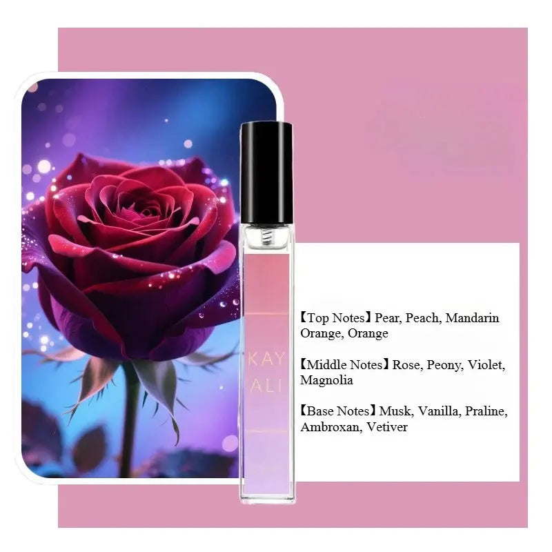 Perfume Feminino Floral Frutado Doce Elegante - Eau de Parfum Romântico com Base Amadeirada (10ml)