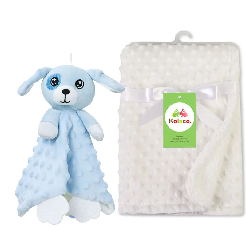 Personalized Newborn Baby Blanket – Custom Name Stroller & Sleeping Gift Set