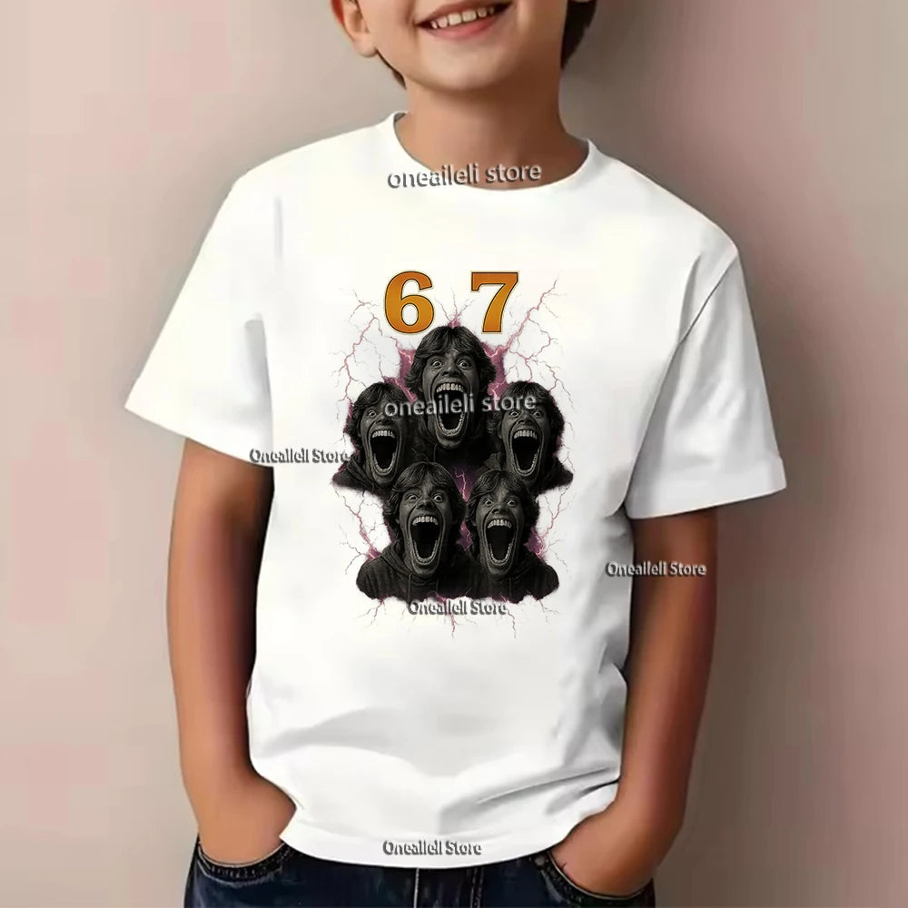 Summer Kids Cotton T-Shirt Funny Graphic Tee