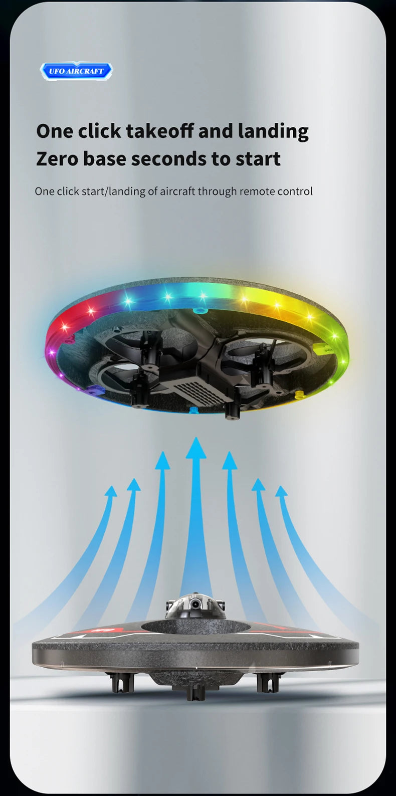 Mini Drone UFO MX85 para Crianças - Desvio Inteligente de Obstáculos, Design Seguro de Espuma (50g)