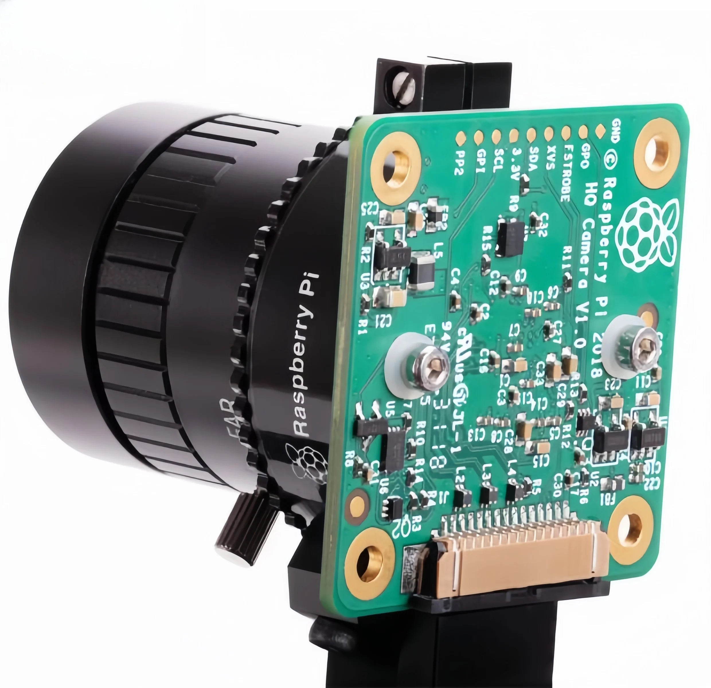 Câmera Raspberry Pi HQ com Lente Telefoto de 16 mm - Módulo de Câmera de Alta Qualidade para Projetos Pi