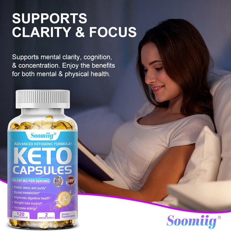 Cápsulas de Vinagre de Maçã Keto - Queima de Gordura, Desintoxicação e Acelerador de Metabolismo