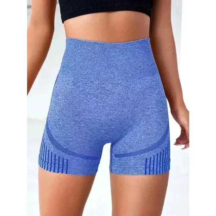 Shorts de Yoga Feminino Cintura Alta Treino Fitness Yoga Levanta Bumbum Shorts de Fitness Feminino Yoga Academia Corrida Calças Curtas Esportivas