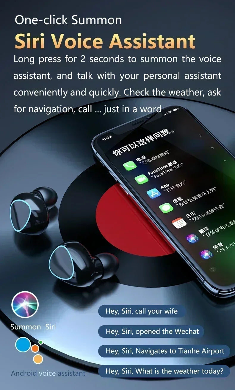 M10 Wireless Earbuds – Waterproof Bluetooth Sport Earphones with Noise Cancelling