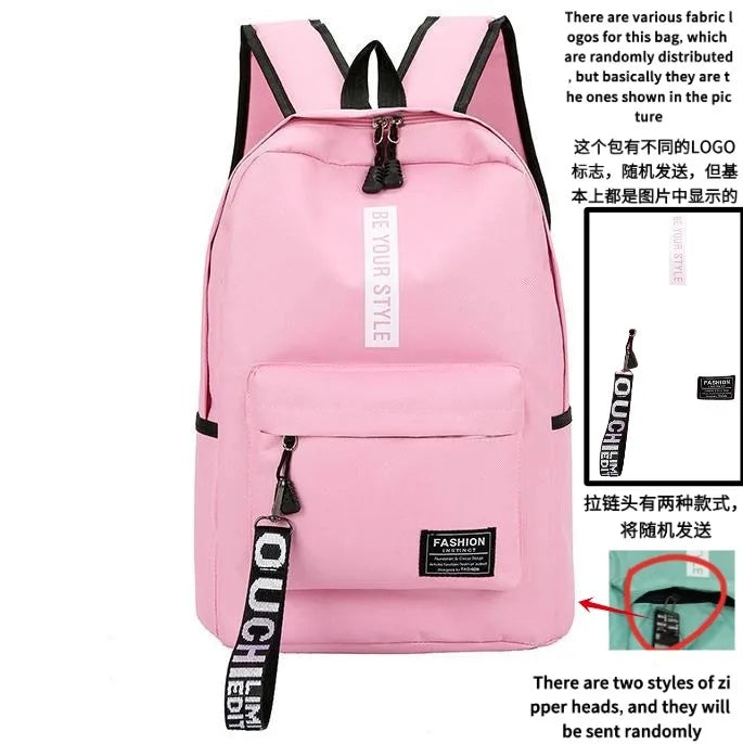 Mochila escolar estilo coreano - Mochila grande para estudantes, homens e mulheres.