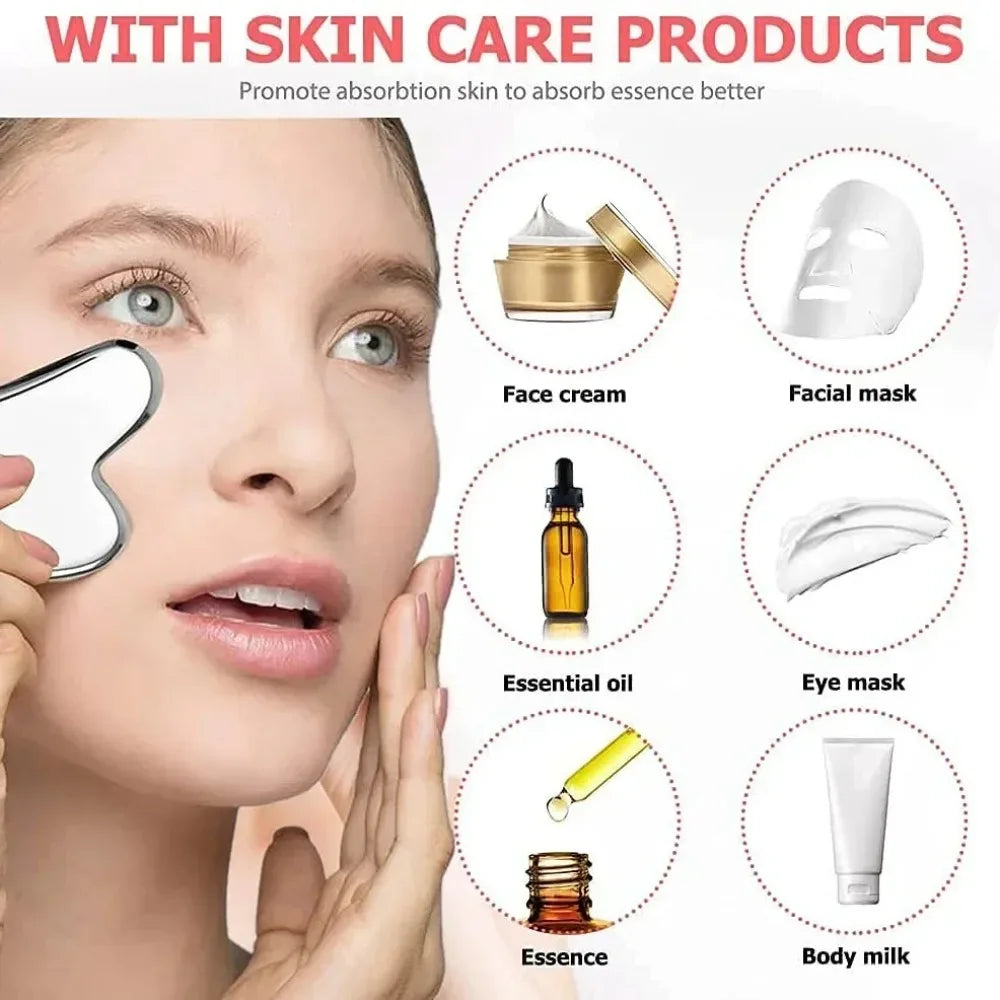 Ice Facial Roller Set – Stainless Steel De-Puffing Facial Tool