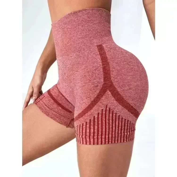 Shorts de Yoga Feminino Cintura Alta Treino Fitness Yoga Levanta Bumbum Shorts de Fitness Feminino Yoga Academia Corrida Calças Curtas Esportivas