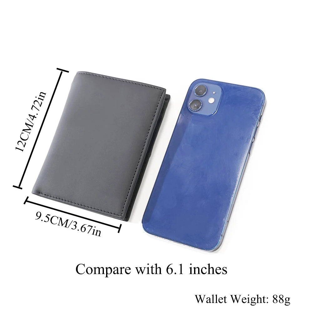 🛡️ Genuine Leather RFID Wallet - 8 Compartments, Business Style