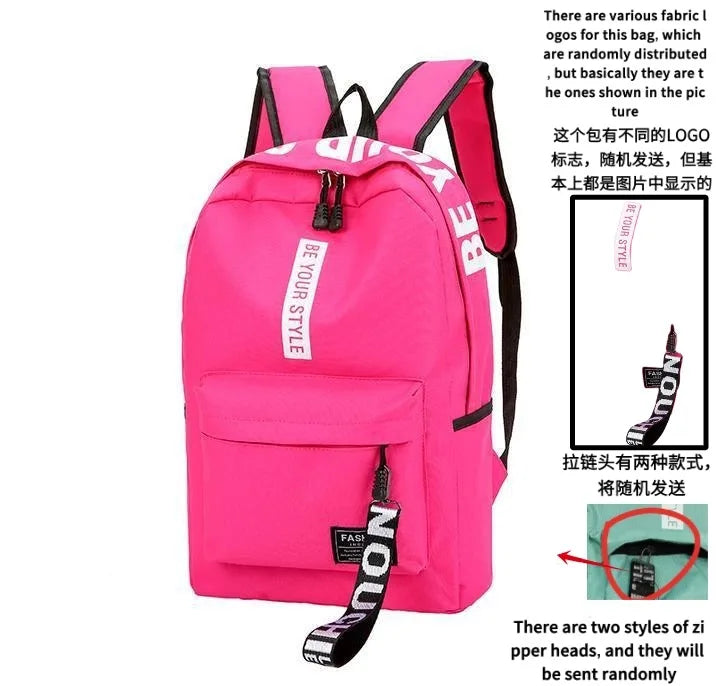 Mochila escolar estilo coreano - Mochila grande para estudantes, homens e mulheres.