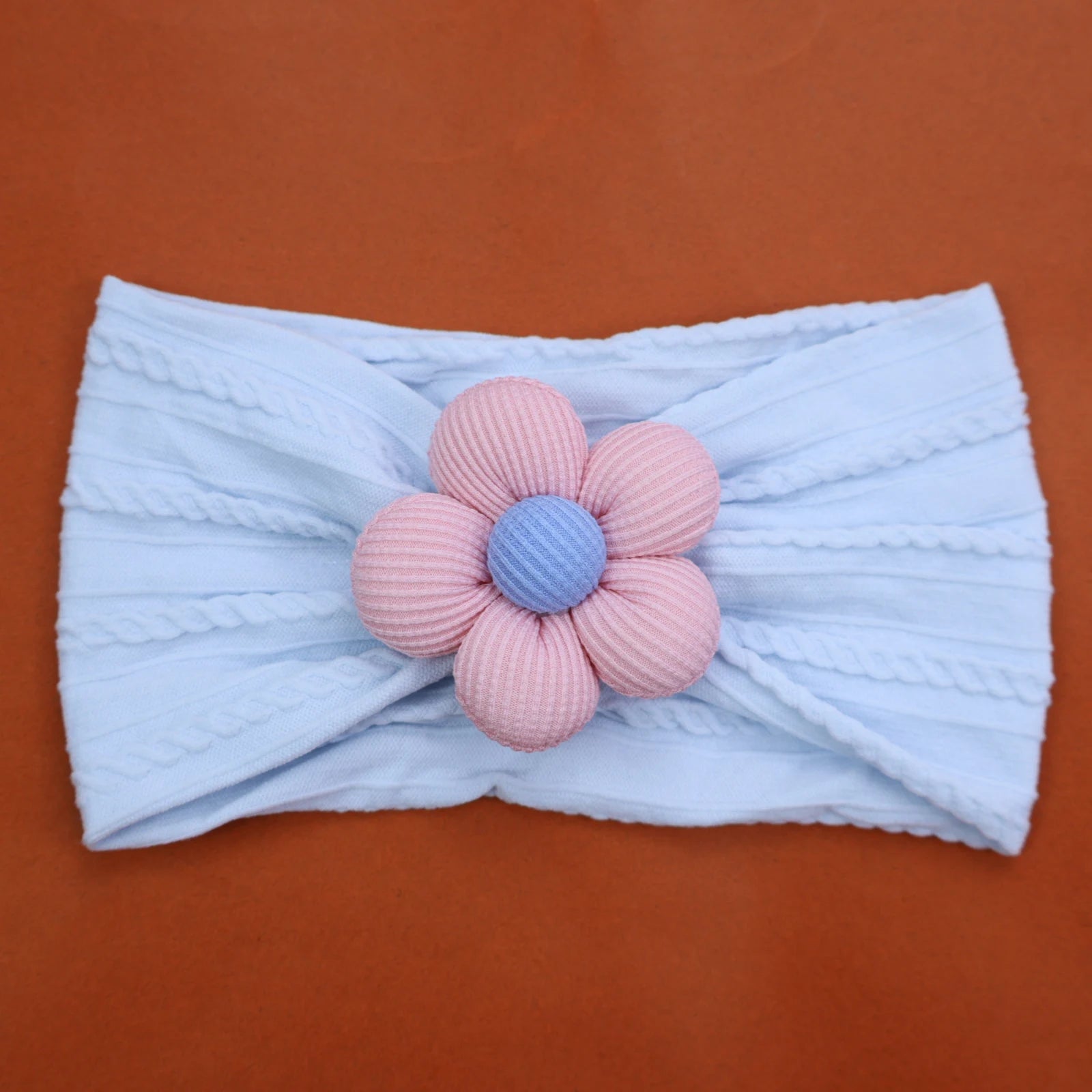 Flower Nylon Girl Hairband – Soft Elastic Baby Headband with Floral Detail