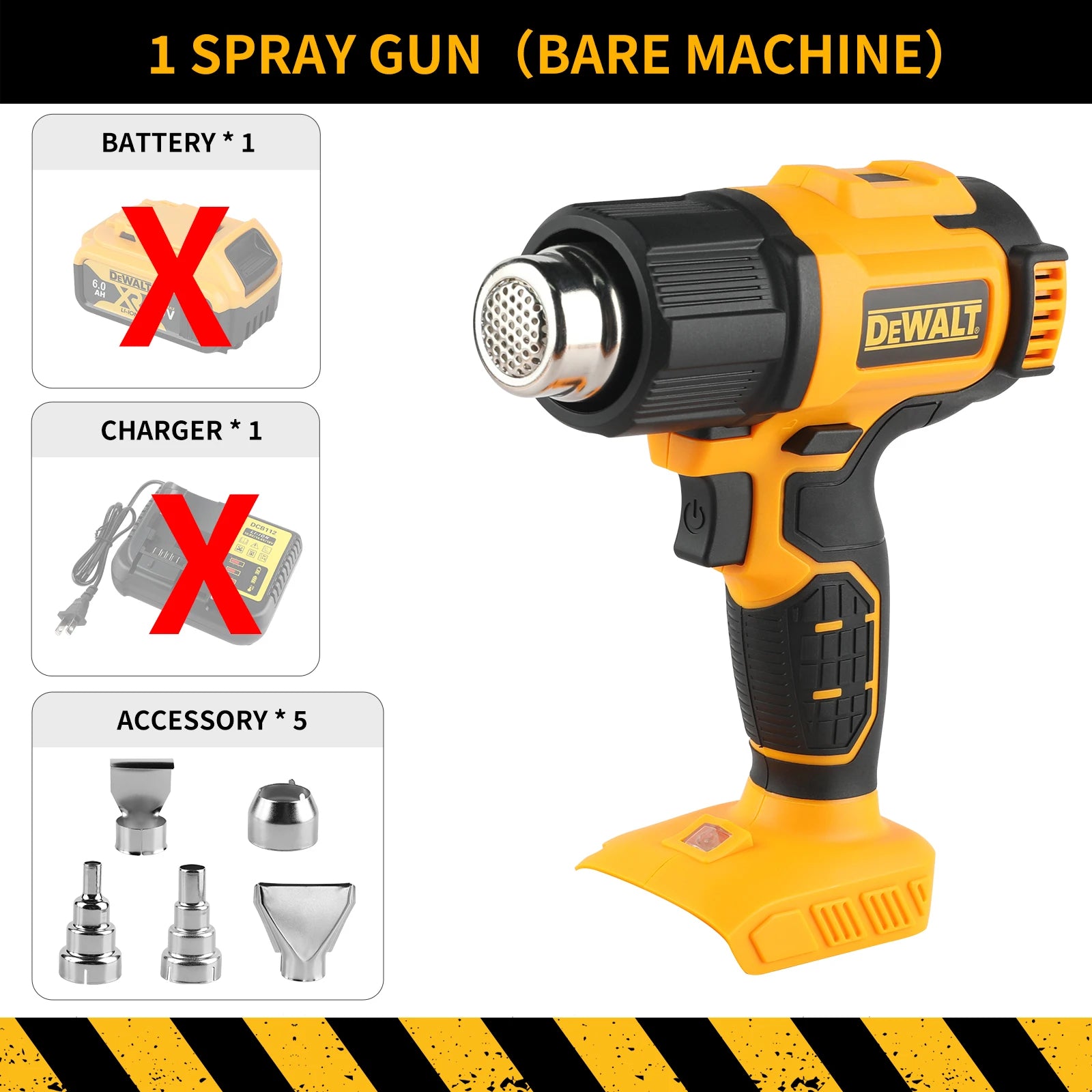 🔥 OFERTA IMPERDÍVEL! Pistola de ar quente sem fio DeWalt DCE530 20V - Ferramenta elétrica com temperatura ajustável até 550°C