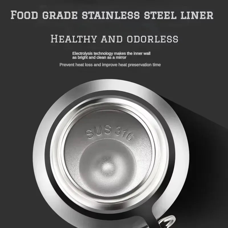 Garrafa Térmica Grande Isolada em Aço Inoxidável - 600ml-2000ml