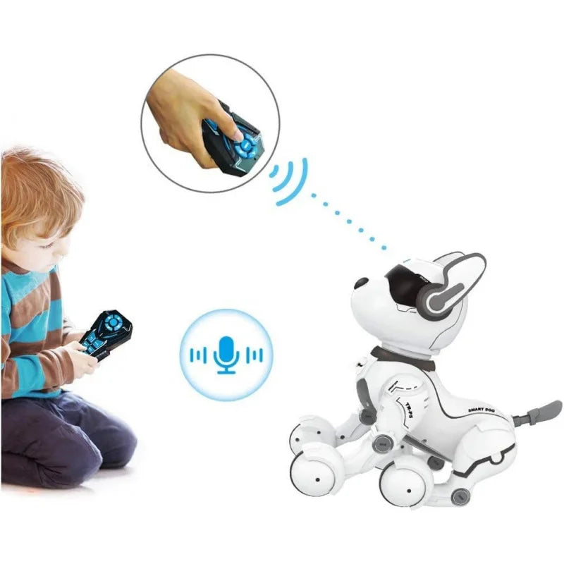 Robô Cachorro Inteligente - Brinquedo Interativo Programável de Controle Remoto
