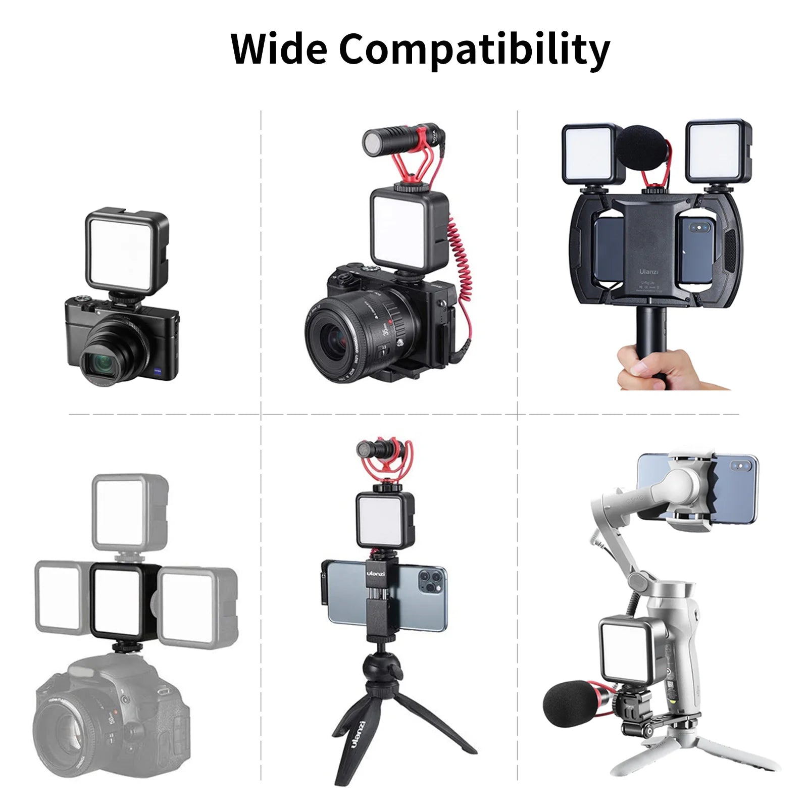 Mini Vlog LED Fill Light – Camera Lighting