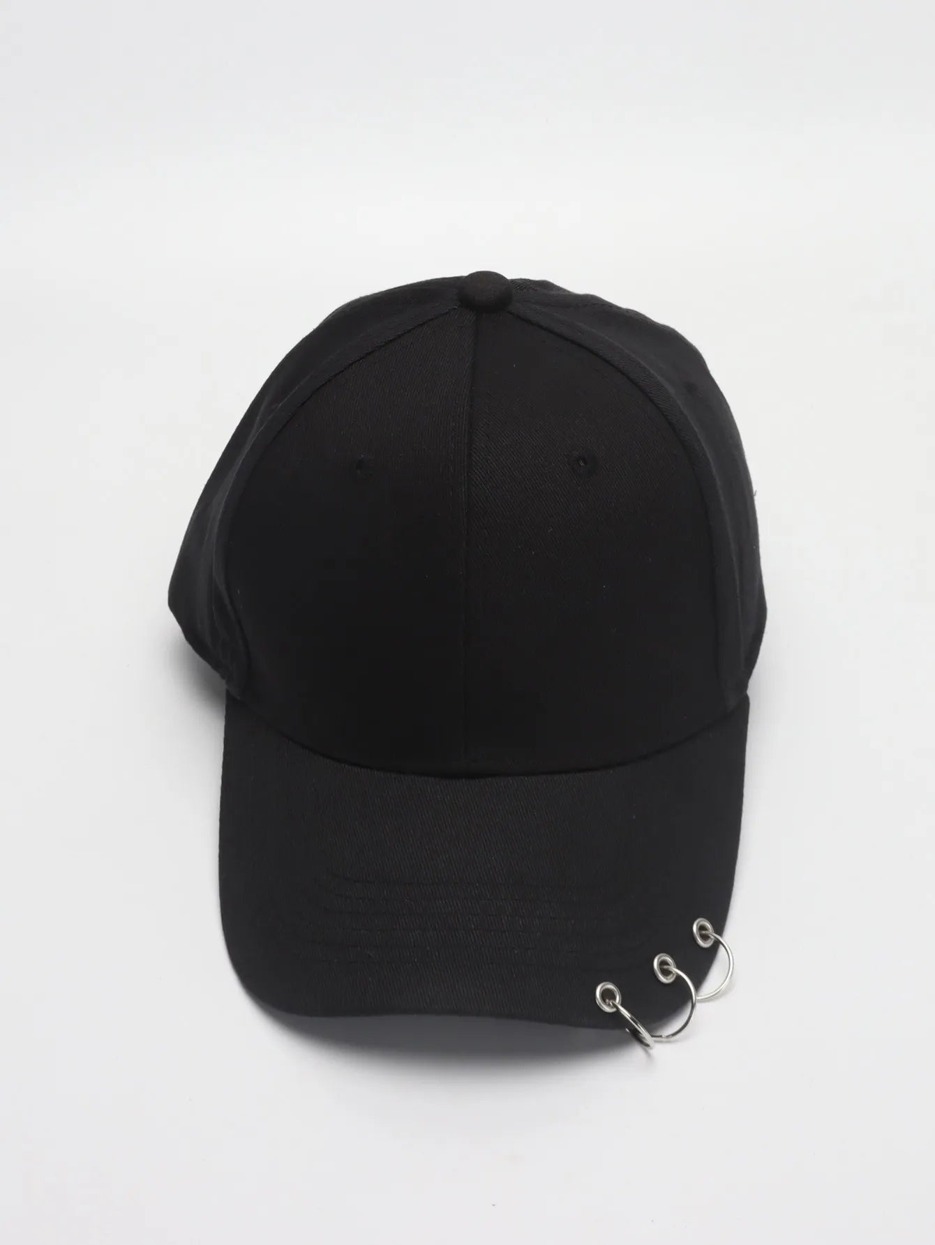Boné de Beisebol com Anéis - Chapéu Snapback Estilo K-Pop Coreano para Homens e Mulheres