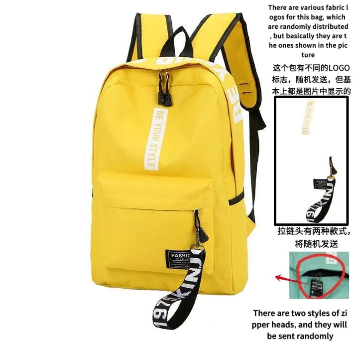 Mochila escolar estilo coreano - Mochila grande para estudantes, homens e mulheres.
