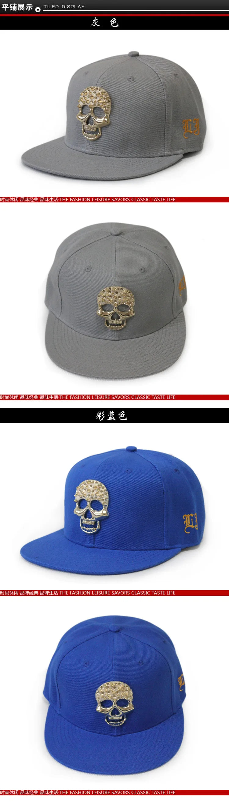 Boné de Aba Reta com Rebites de Caveira - Boné de Beisebol Snapback Estilo Hip-Hop para Dança de Rua e Estilo Urbano
