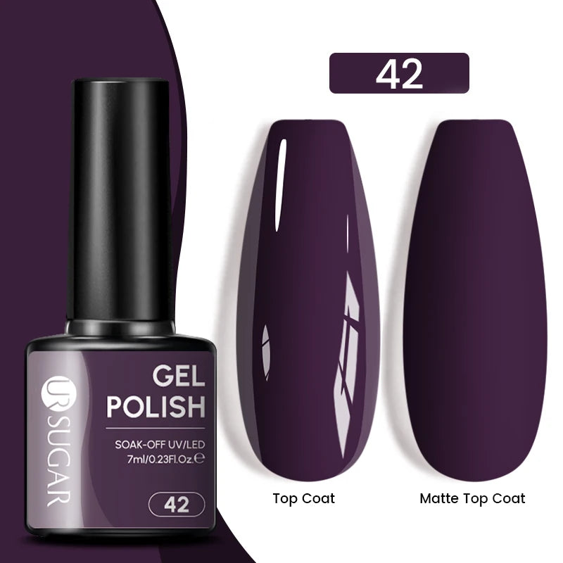 Dark Red Gel Nail Polish – Soak-Off LED/UV Gel Varnish for Salon & Home Use