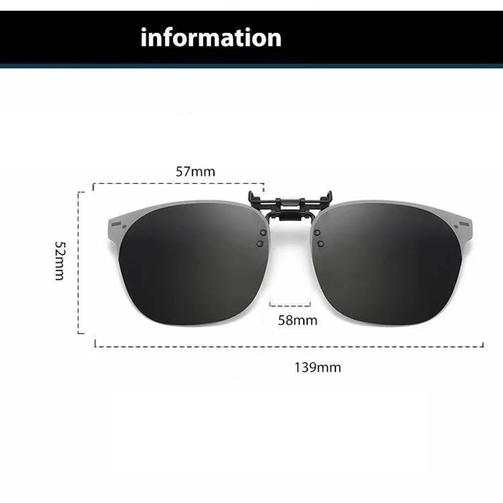 🕶️ 45% DE DESCONTO! Óculos de Sol Clip-On Polarizados - Flip-Up UV400 para Dirigir e Pescar
