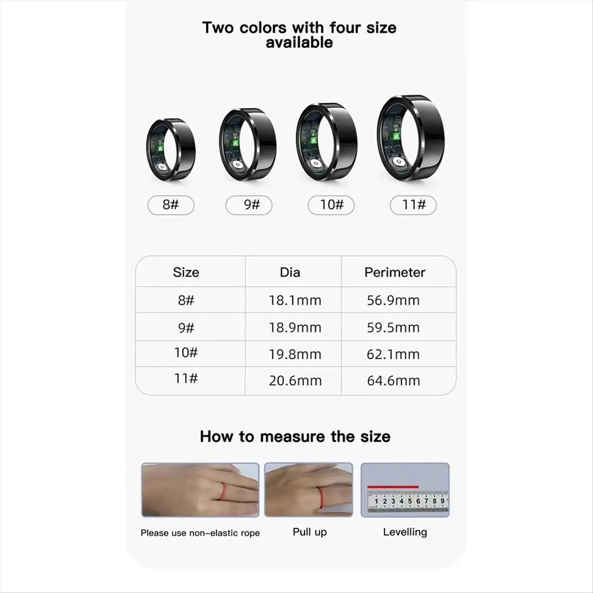 Anel Inteligente R6 para Monitoramento de Saúde, Resistente à Água IP68 e 5ATM, Multiesportivo, para Casais, Nº 9,B