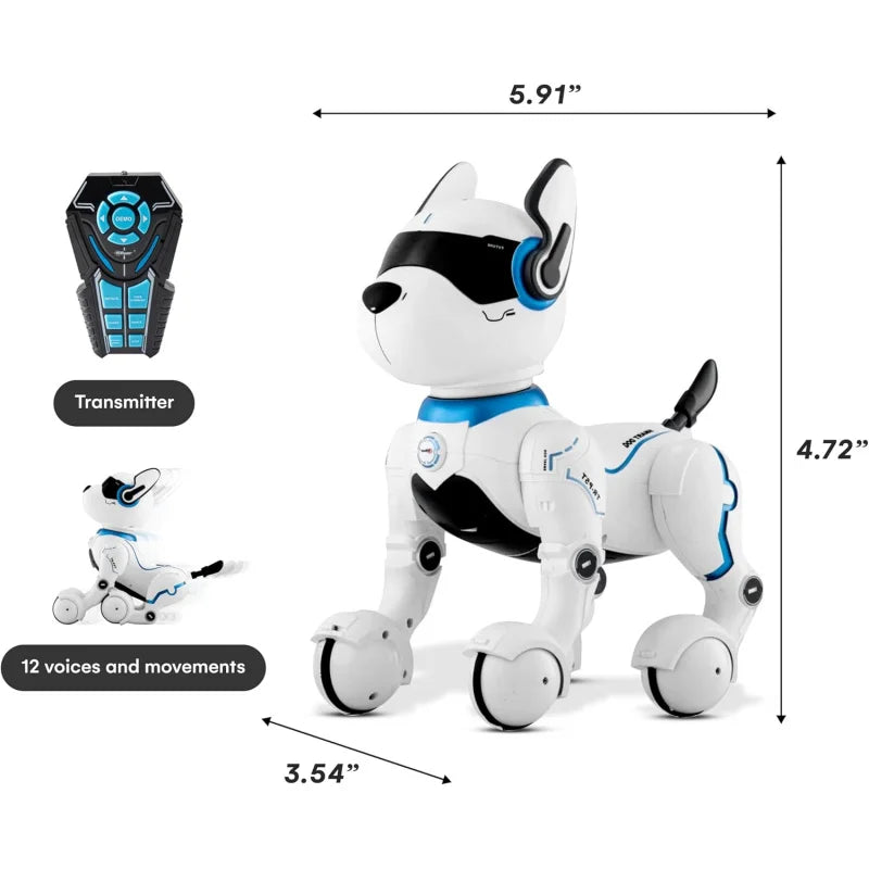 Robô Cachorro Inteligente - Brinquedo Interativo Programável de Controle Remoto