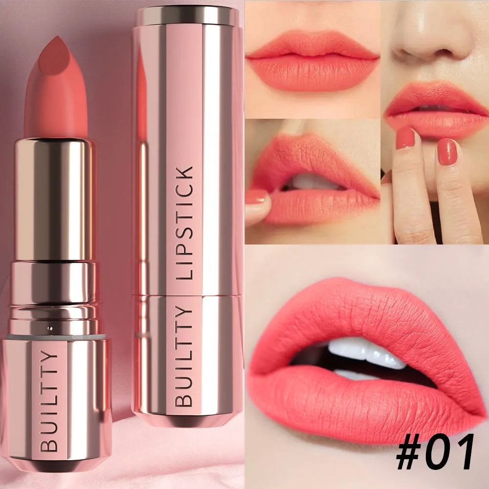 Batom Nude Matte - Batom macio, aveludado, de longa duração e que não transfere.