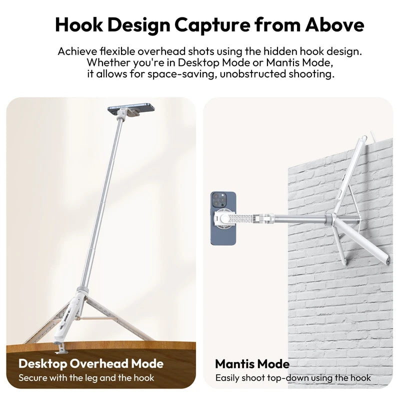 Overhead Selfie Stick Tripod – Phone Vlogging Stand