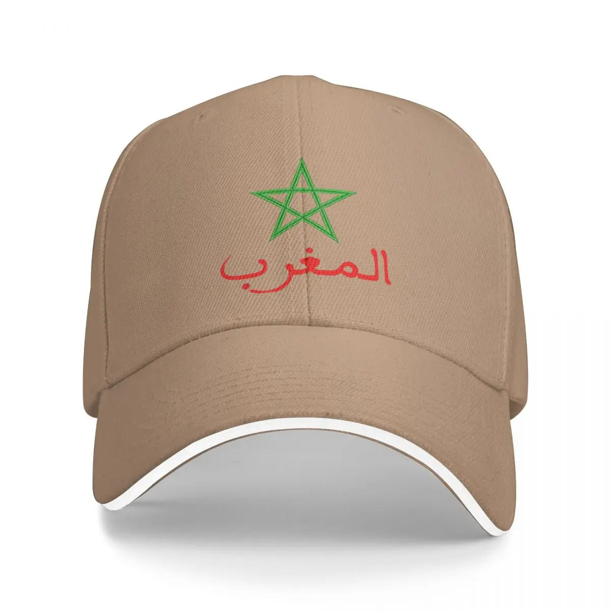 Boné de Beisebol com a Bandeira do Marrocos - Chapéu Corta-Vento Snapback Reino de Marrocos para Homens e Mulheres