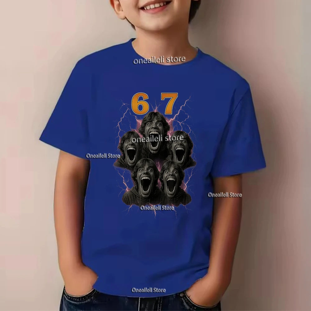 Summer Kids Cotton T-Shirt Funny Graphic Tee