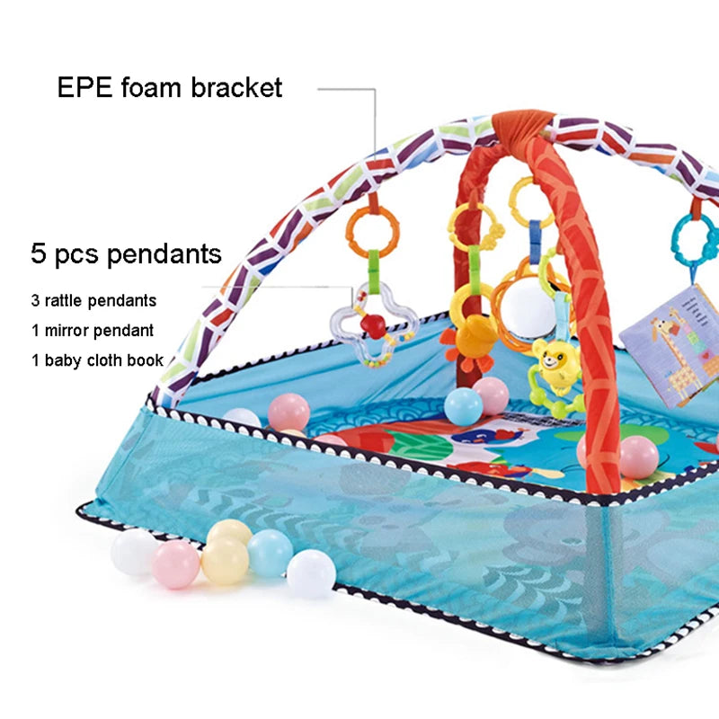 Educational Fitness Frame for Children – Play Mat & Crawling Activity Rug
