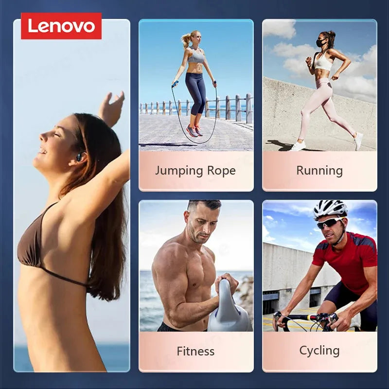 Fones de ouvido Lenovo LP75 Bluetooth 5.3 TWS com gancho de orelha