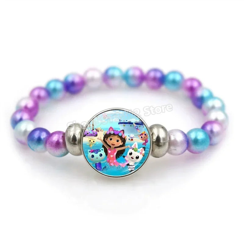 Pulseira Casa de Bonecas Gabby – Joias Infantis Coloridas com Contas