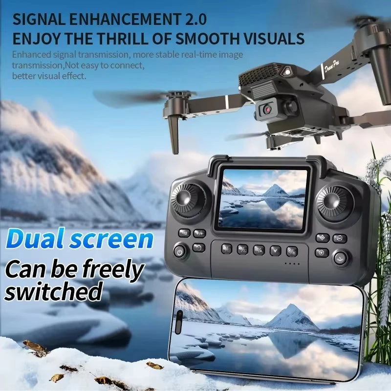 E88 Pro Foldable GPS Drone with 4K Dual Camera - 23 Min Flight, Optical Flow (360g)