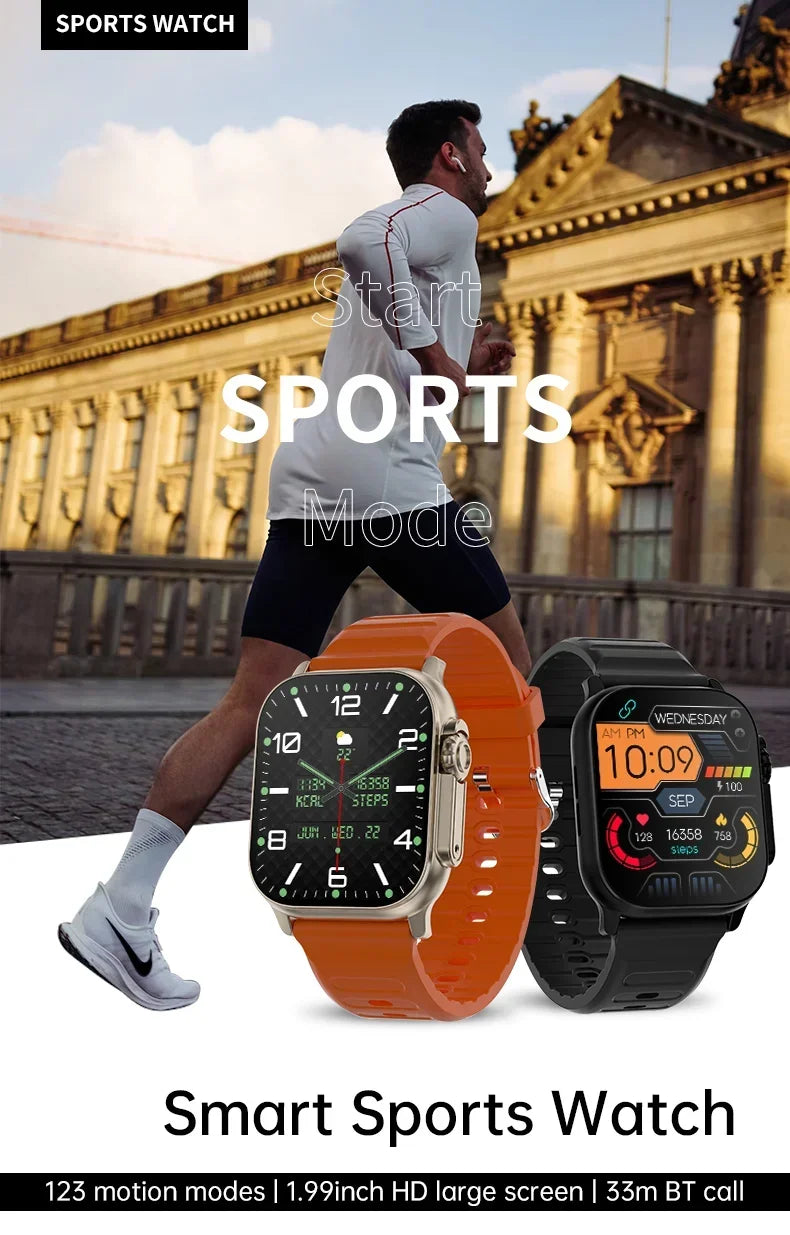 T900 Ultra 2 Smart Watch – 49mm AMOLED, Bluetooth Calls, NFC, IP65 Waterproof