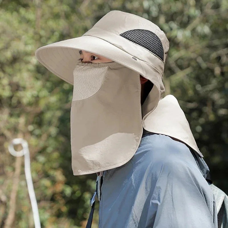Wide Brim Sun Hat – UV Protection, Breathable & Windproof for Outdoor Use