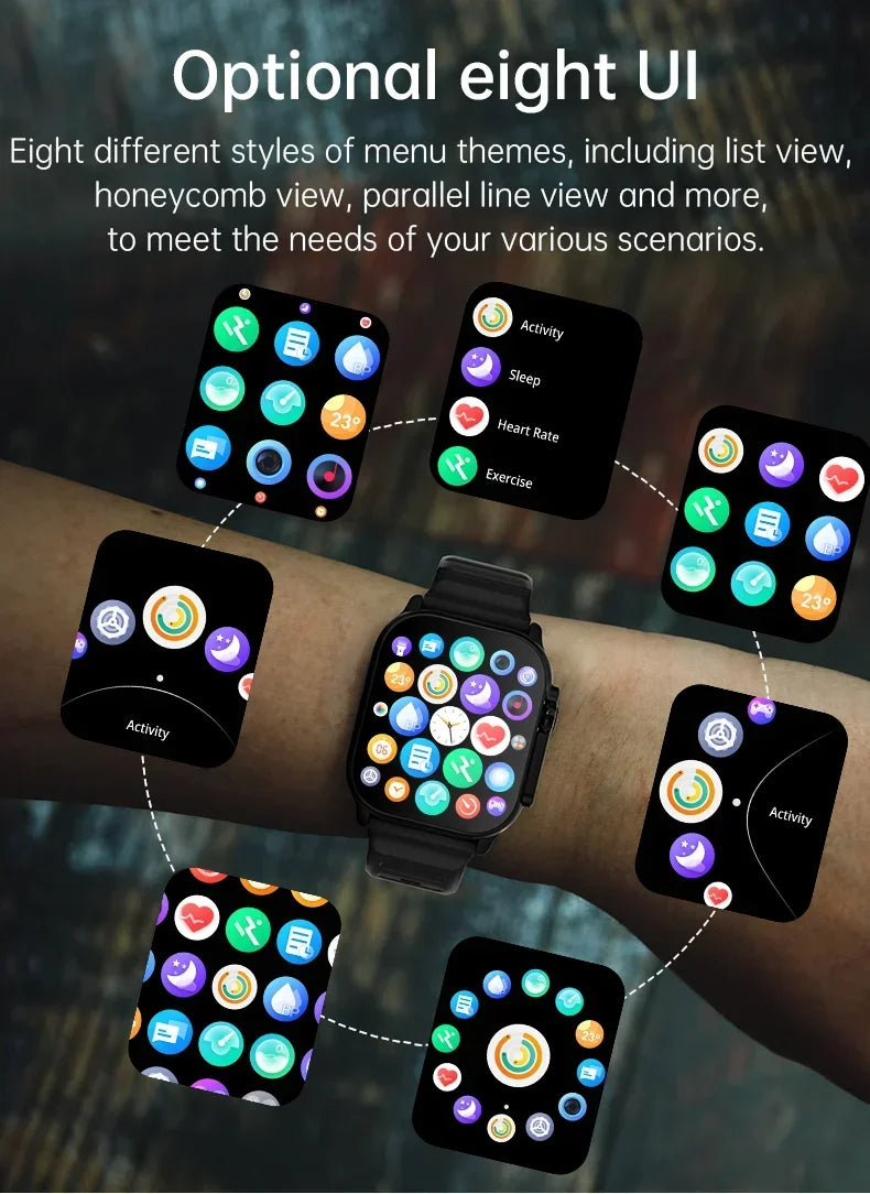 T900 Ultra 2 Smart Watch – 49mm AMOLED, Bluetooth Calls, NFC, IP65 Waterproof