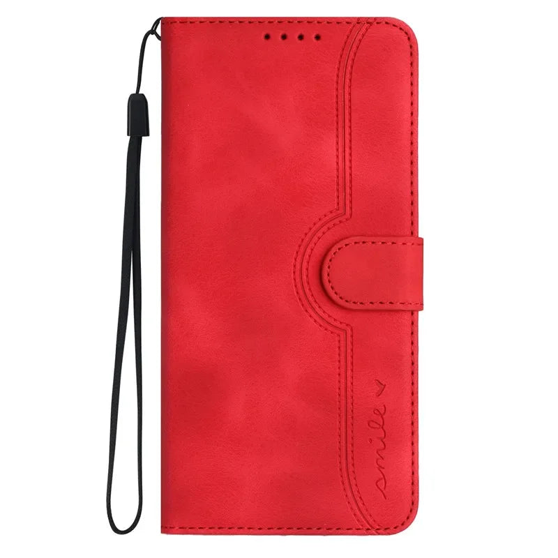 Capa Carteira Huawei - Capa Flip de Couro com Porta-Cartão e Suporte para P Smart, Série Y